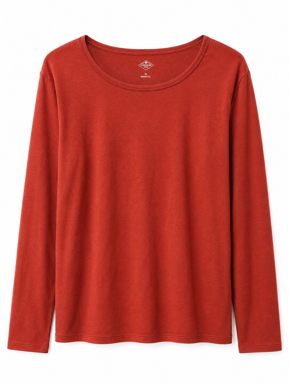 St. John's Bay Rust Long-Sleeve Crewneck Top